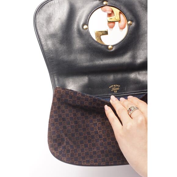 Gucci 70’s Blondie Brown Suede Monogram Clutch - Picture 3 of 10